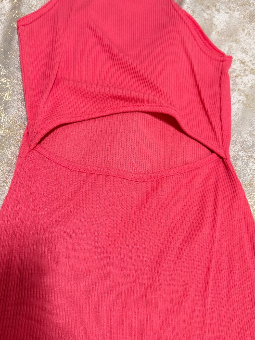 PrettyLittleThing Hot Pink Ribbed Maxi Dress - Picture 2 of 5